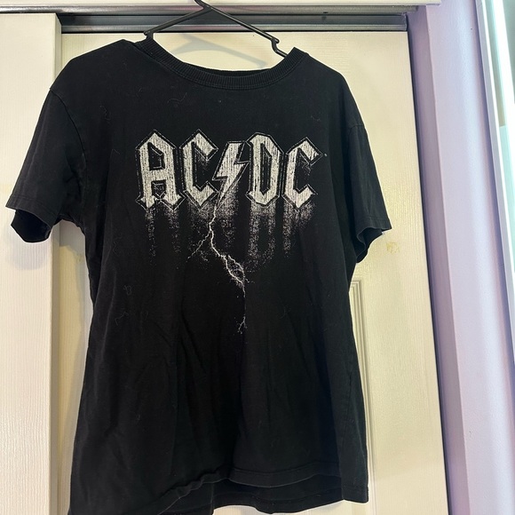 AC/DC Tops - AC/DC Overzied Black T-Shirt